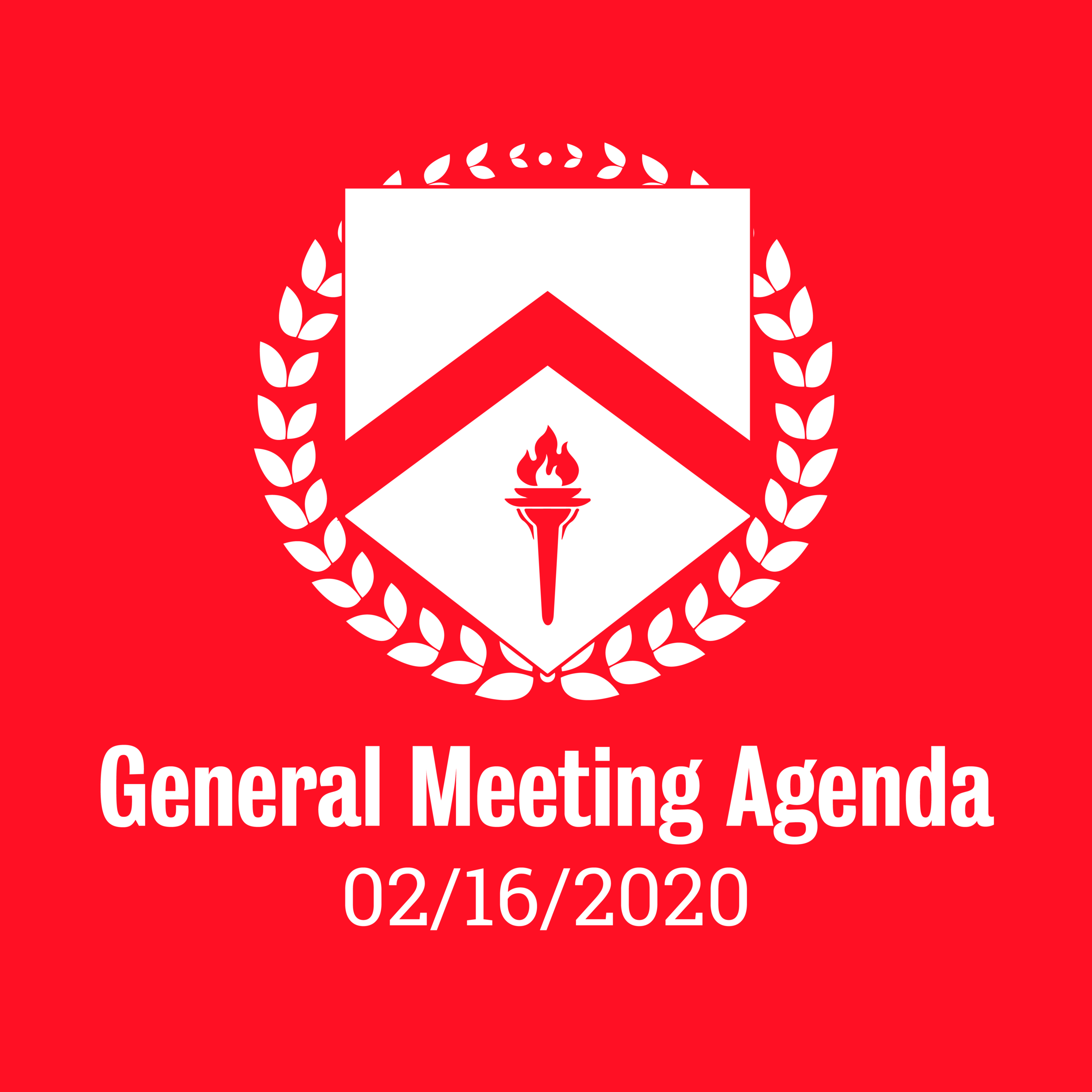 General Meeting Agenda 02/16/2020
