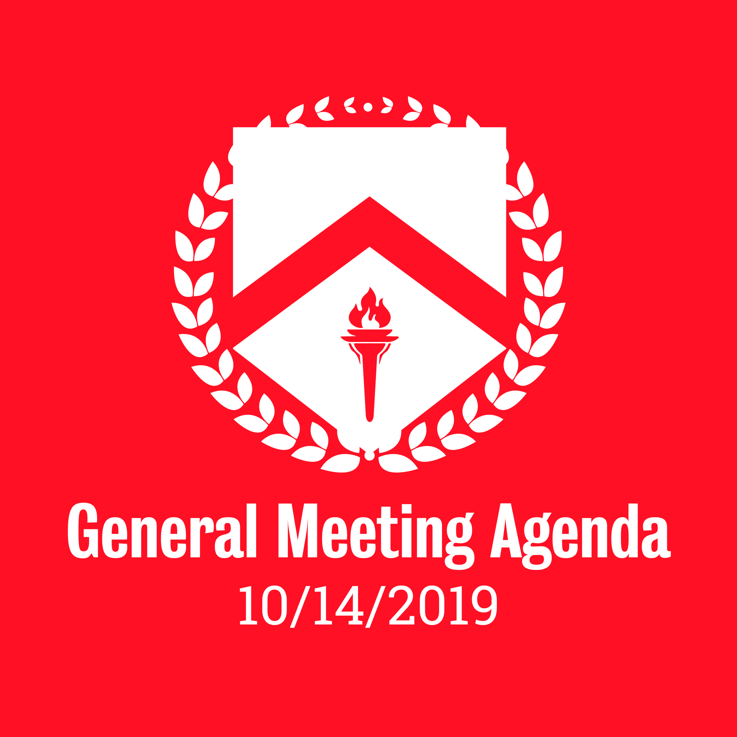 General Meeting Agenda 10/14/2019