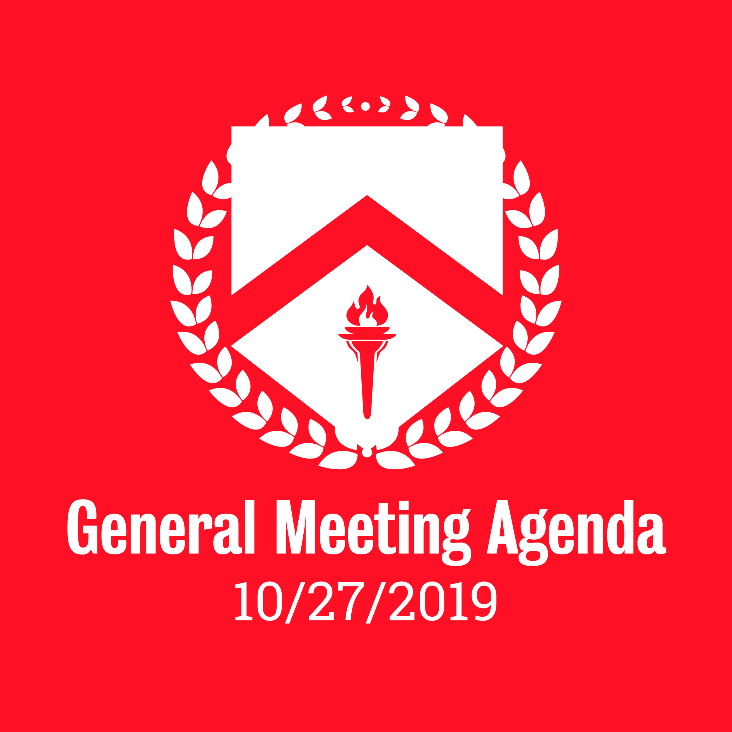General Meeting Agenda 10/27/2019