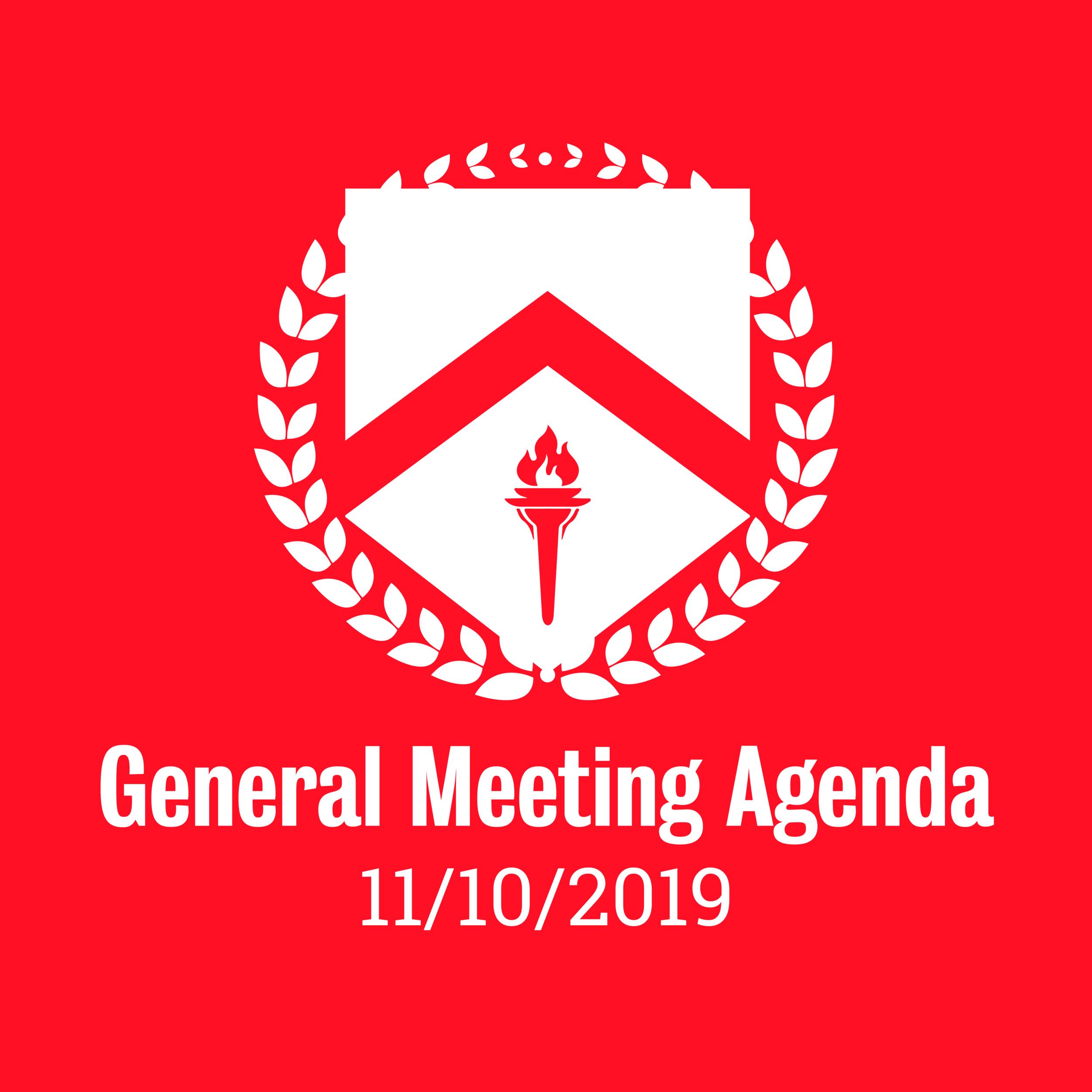 General Meeting Agenda 11/10/2019