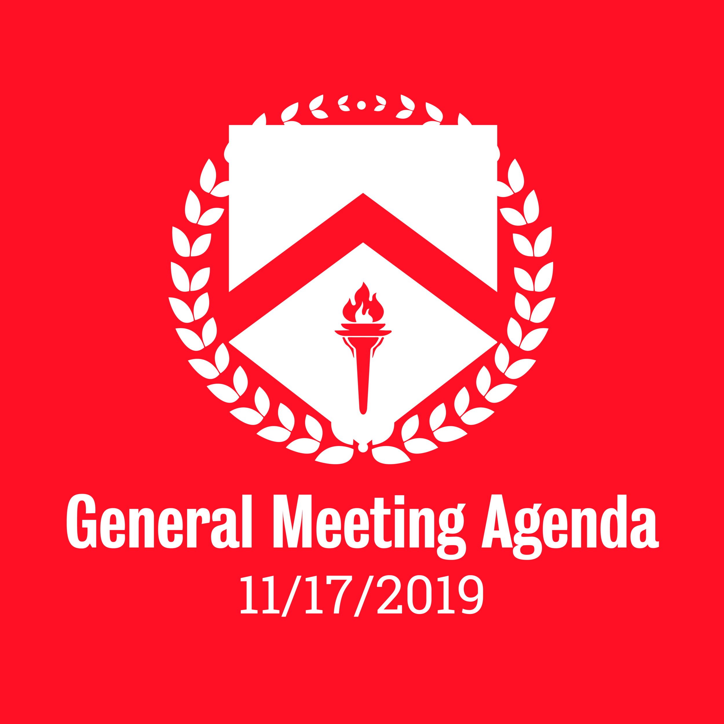 General Meeting Agenda 11/17/2019
