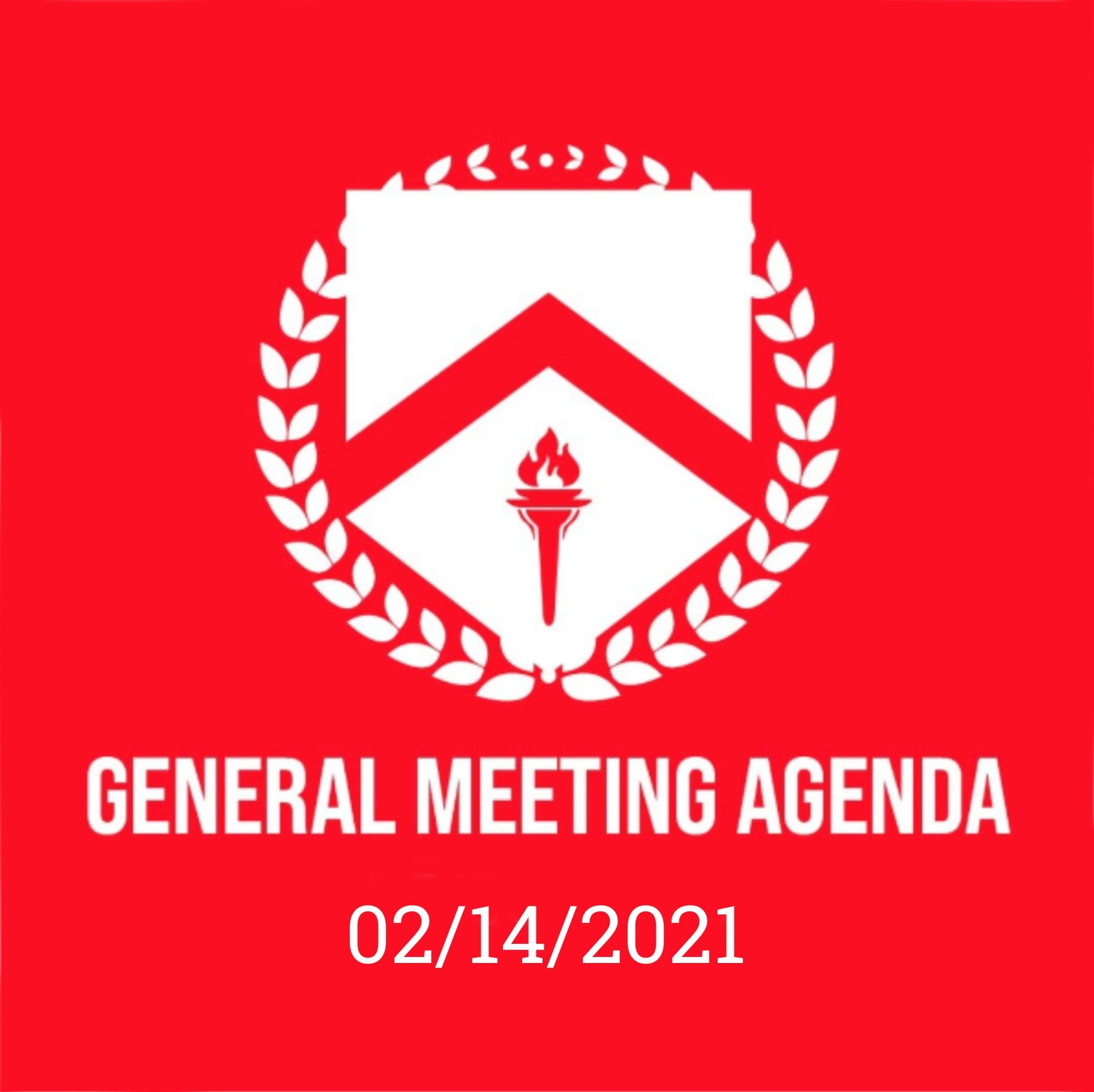 GENERAL MEETING AGENDA 2/14