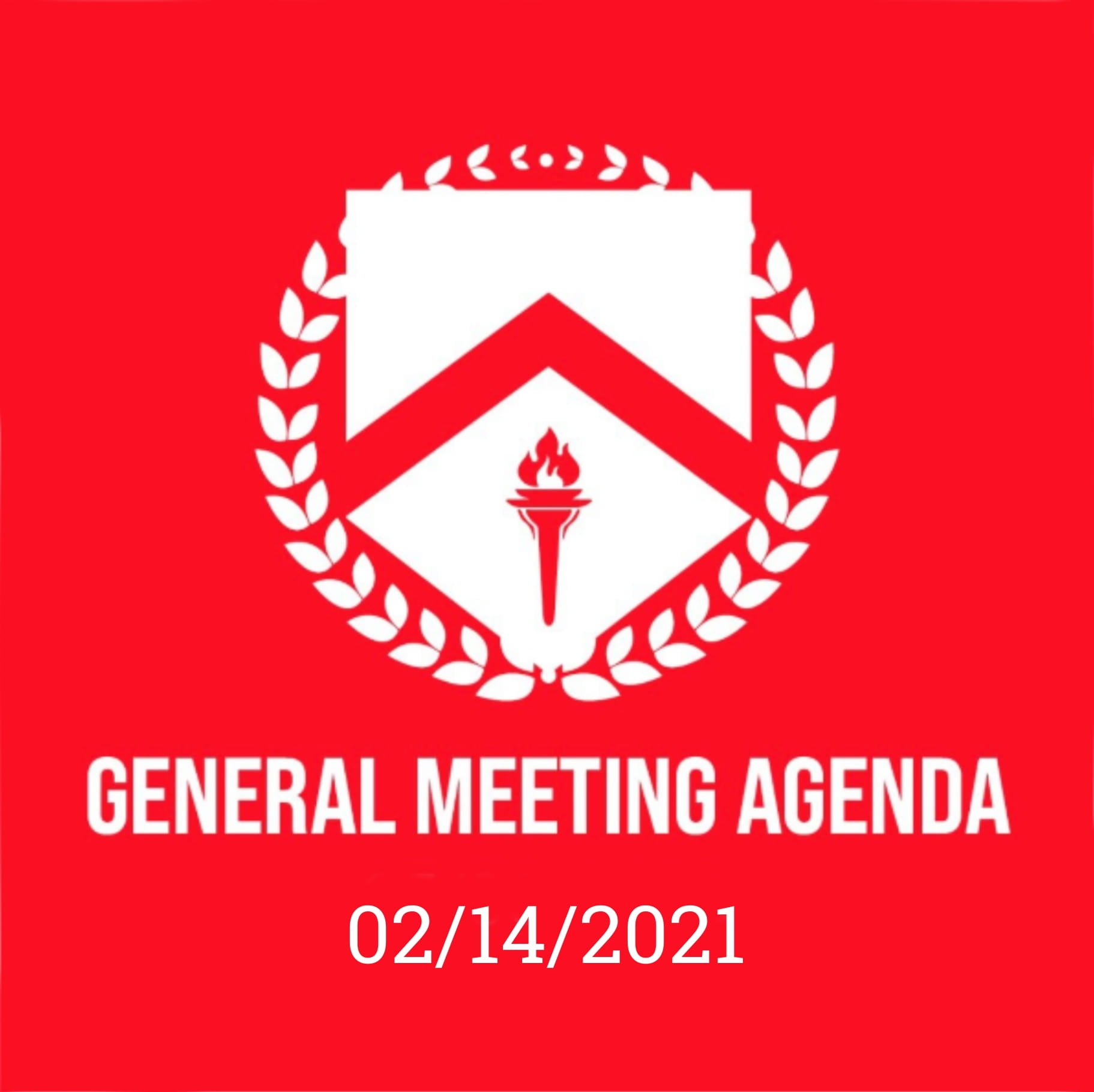 GENERAL MEETING AGENDA 2/14